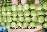 CCN5903 15 inches 15mm flat round candy jade beads Wholesale