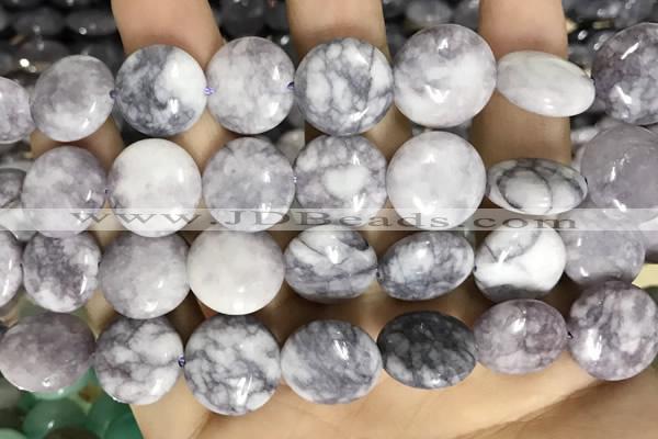 CCN5915 15 inches 15mm flat round candy jade beads Wholesale