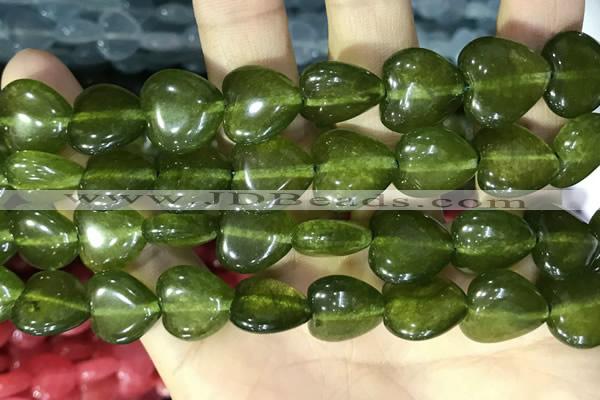 CCN5957 15 inches 14*14mm heart candy jade beads Wholesale