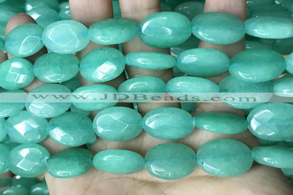 CCN5973 15 inches 13*18mm faceted oval candy jade beads