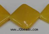 CCN605 15.5 inches 25*25mm diamond candy jade beads wholesale