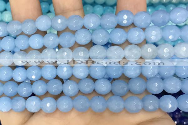 CCN6312 15.5 inches 8mm faceted round candy jade beads Wholesale