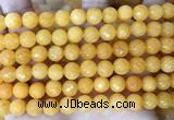 CCN6344 6mm, 8mm, 10mm, 12mm & 14mm faceted round candy jade beads