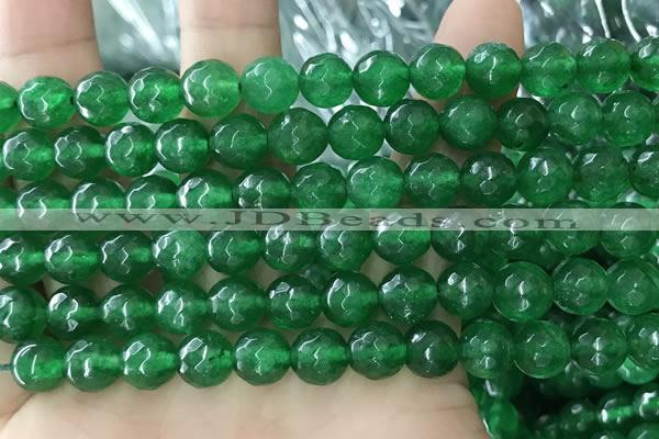 CCN6351 6mm, 8mm, 10mm, 12mm & 14mm faceted round candy jade beads