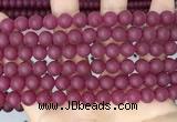 CCN6371 15.5 inches 6mm, 8mm, 10mm & 12mm round matte candy jade beads