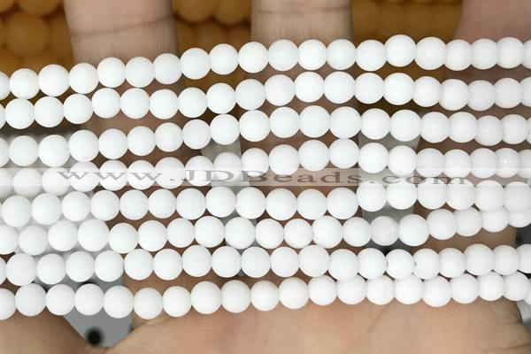 CCN6378 15.5 inches 6mm, 8mm, 10mm & 12mm round matte candy jade beads