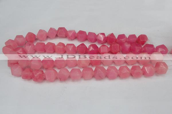 CCN661 15.5 inches 15*15mm faceted nuggets candy jade beads