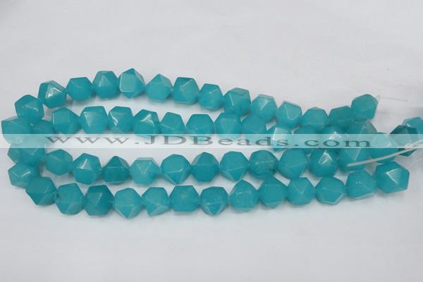 CCN668 15.5 inches 15*15mm faceted nuggets candy jade beads