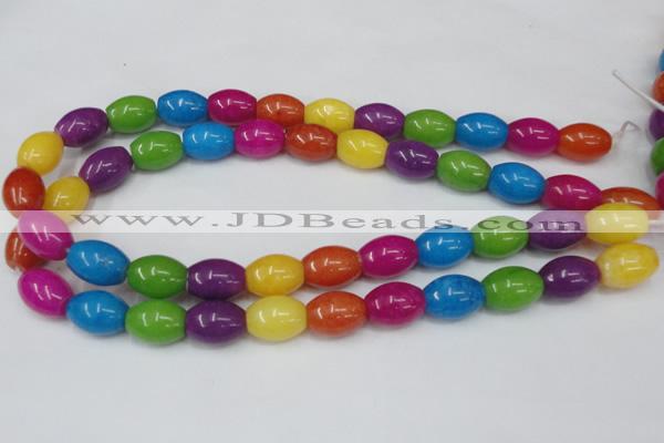 CCN723 15.5 inches 12*16mm rice candy jade beads wholesale