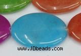 CCN726 15.5 inches 25*35mm oval candy jade beads wholesale