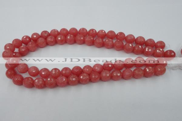 CCN787 15.5 inches 8mm faceted round candy jade beads wholesale