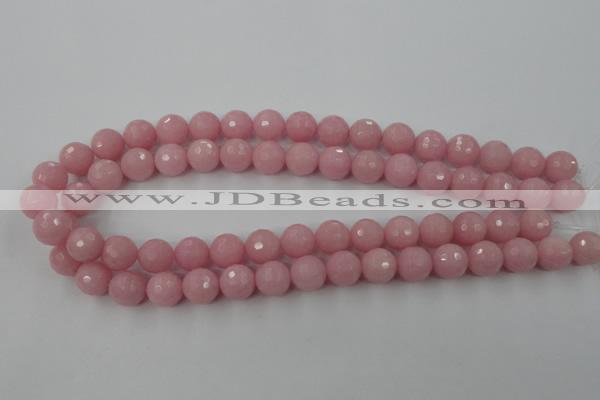 CCN837 15.5 inches 14mm faceted round candy jade beads wholesale