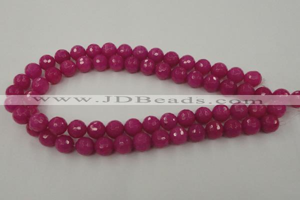 CCN839 15.5 inches 14mm faceted round candy jade beads wholesale