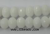 CCN904 15.5 inches 9*12mm faceted rondelle candy jade beads