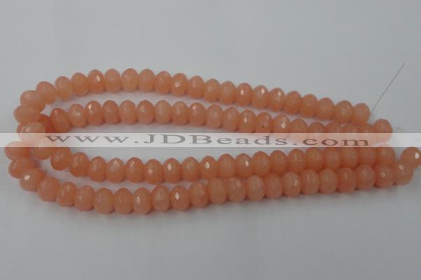 CCN905 15.5 inches 9*12mm faceted rondelle candy jade beads