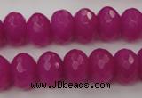 CCN906 15.5 inches 9*12mm faceted rondelle candy jade beads