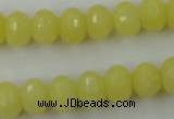 CCN907 15.5 inches 9*12mm faceted rondelle candy jade beads