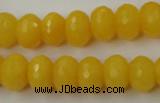 CCN908 15.5 inches 9*12mm faceted rondelle candy jade beads