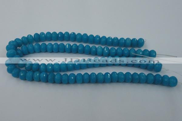 CCN910 15.5 inches 9*12mm faceted rondelle candy jade beads