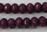 CCN911 15.5 inches 9*12mm faceted rondelle candy jade beads