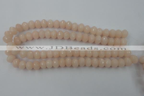 CCN916 15.5 inches 10*14mm faceted rondelle candy jade beads