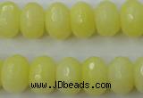 CCN919 15.5 inches 10*14mm faceted rondelle candy jade beads