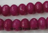 CCN921 15.5 inches 10*14mm faceted rondelle candy jade beads