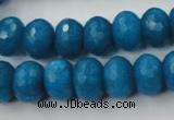 CCN925 15.5 inches 10*14mm faceted rondelle candy jade beads