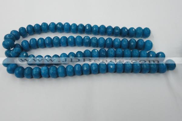 CCN925 15.5 inches 10*14mm faceted rondelle candy jade beads