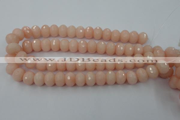 CCN929 15.5 inches 12*16mm faceted rondelle candy jade beads