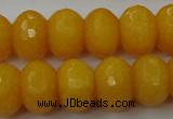 CCN933 15.5 inches 12*16mm faceted rondelle candy jade beads