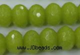 CCN934 15.5 inches 12*16mm faceted rondelle candy jade beads