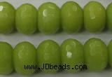 CCN935 15.5 inches 12*16mm faceted rondelle candy jade beads