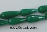 CCN978 15.5 inches 9*22mm faceted teardrop candy jade beads