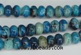 CCO170 15.5 inches 5*8mm rondelle dyed natural chrysotine beads