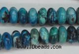 CCO172 15.5 inches 6*12mm rondelle dyed natural chrysotine beads