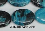 CCO181 15.5 inches 22*30mm oval dyed natural chrysotine beads