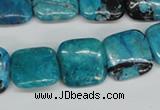 CCO186 15.5 inches 18*18mm square dyed natural chrysotine beads