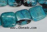 CCO187 15.5 inches 22*22mm square dyed natural chrysotine beads