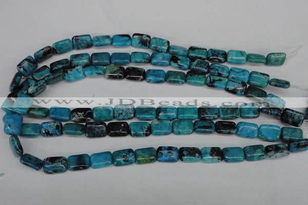 CCO190 15.5 inches 10*14mm rectangle dyed natural chrysotine beads