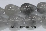 CCQ107 15.5 inches 15*20mm teardrop cloudy quartz beads wholesale