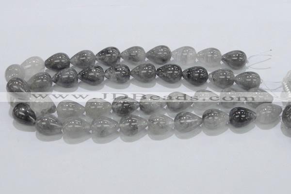 CCQ107 15.5 inches 15*20mm teardrop cloudy quartz beads wholesale