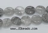 CCQ117 15.5 inches 12mm coin cloudy quartz beads wholesale