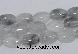 CCQ144 15.5 inches 8*12mm oval cloudy quartz beads wholesale