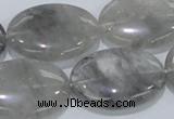 CCQ149 15.5 inches 22*30mm oval cloudy quartz beads wholesale