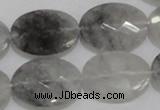 CCQ156 15.5 inches 18*25mm faceted oval cloudy quartz beads wholesale