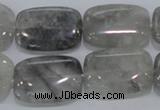 CCQ178 15.5 inches 18*25mm rectangle cloudy quartz beads wholesale