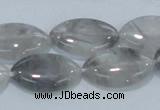 CCQ222 15.5 inches 15*25mm horse eye cloudy quartz beads wholesale