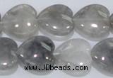 CCQ223 15.5 inches 20*20mm heart cloudy quartz beads wholesale