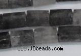 CCQ555 15.5 inches 10*15mm faceted tube cloudy quartz beads